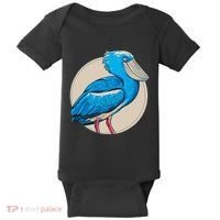 Shoebill National Bird Day Ornithologist Whale Bill Stork Baby Bodysuit thumb 0