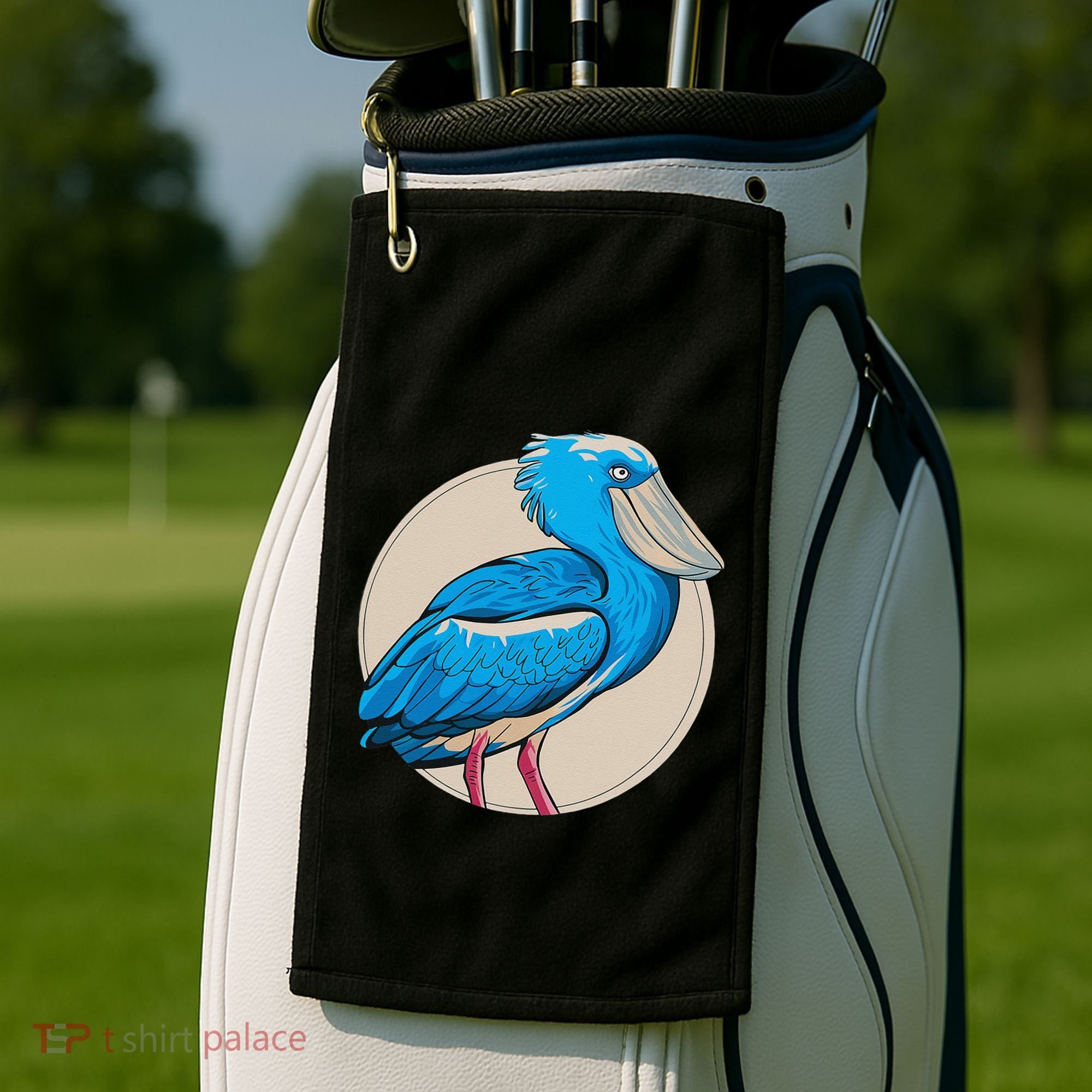 Shoebill National Bird Day Ornithologist Whale Bill Stork Golf Towel