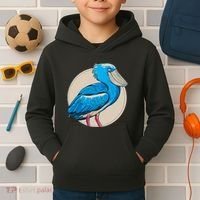 Shoebill National Bird Day Ornithologist Whale Bill Stork Kids Hoodie thumb 2