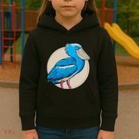 Shoebill National Bird Day Ornithologist Whale Bill Stork Kids Hoodie thumb 3
