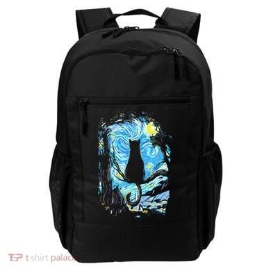 Starry Night Cat Van Gogh Cat Backpack