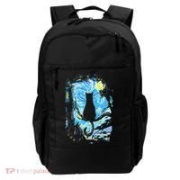 Starry Night Cat Van Gogh Cat Backpack thumb 0