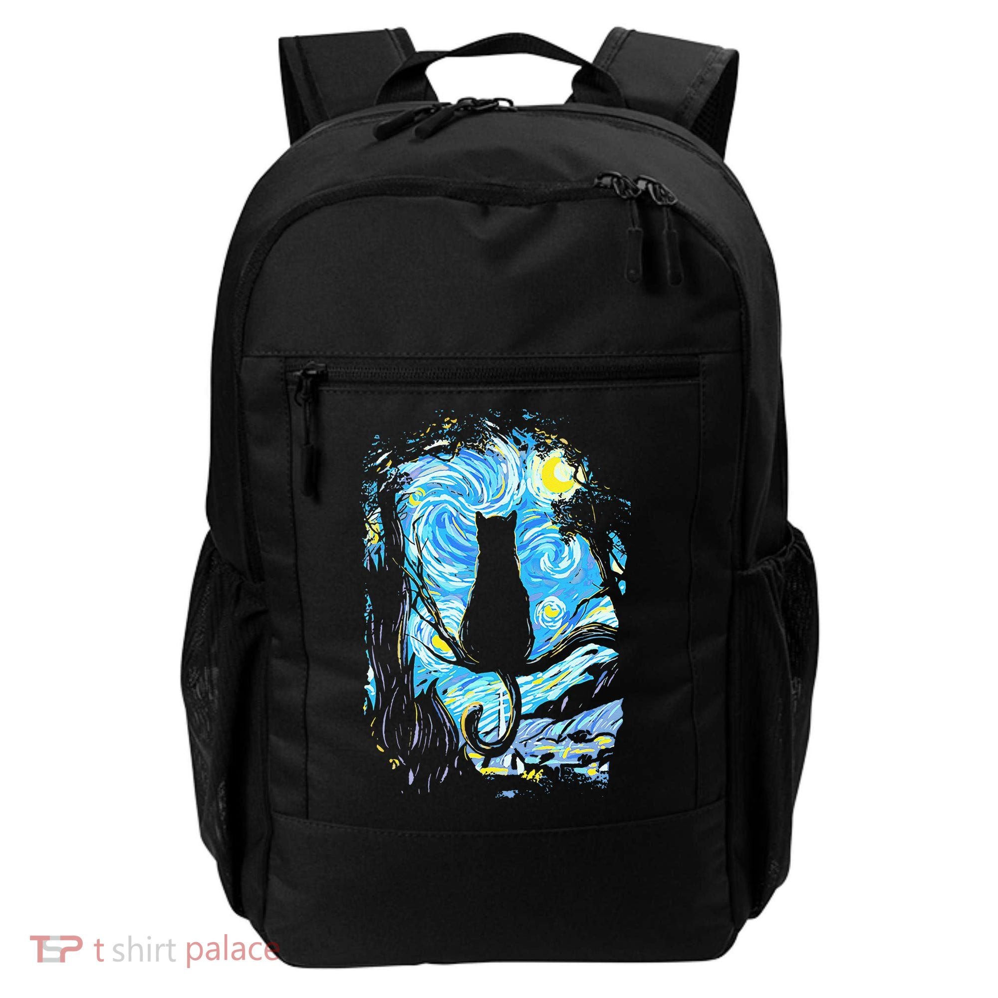 Starry Night Cat Van Gogh Cat Backpack