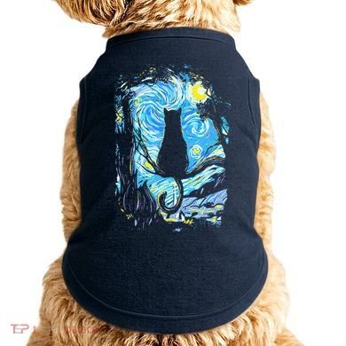 Starry Night Cat Van Gogh Cat Doggie Tank