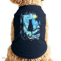 Starry Night Cat Van Gogh Cat Doggie Tank thumb 0
