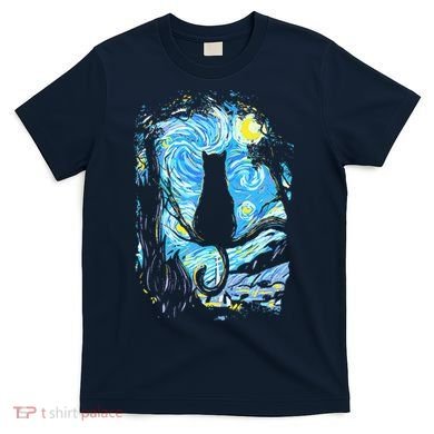 Starry Night Cat Van Gogh Cat T-Shirt