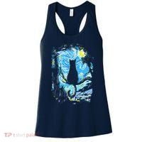Starry Night Cat Van Gogh Cat Women's Tank Top thumb 0