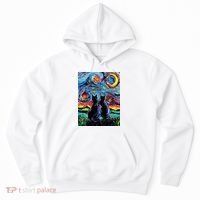 Scary Night Cat Van Gogh Art Hoodie thumb 0