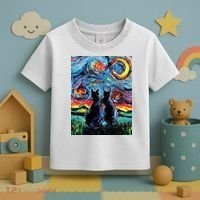 Scary Night Cat Van Gogh Art Toddler T-Shirt thumb 3