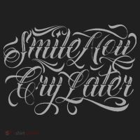 Smile Now Cry Later Tattoo Chicano Lettering Golf Towel thumb 3