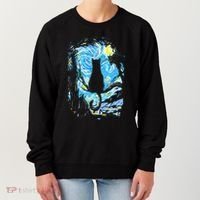 Starry Night Cat Van Gogh Cat Women's Sweatshirt thumb 0