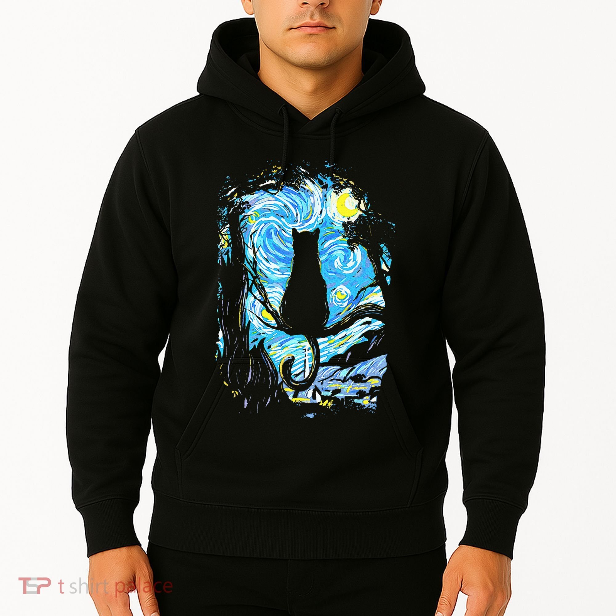 Starry Night Cat Van Gogh Cat Hoodie