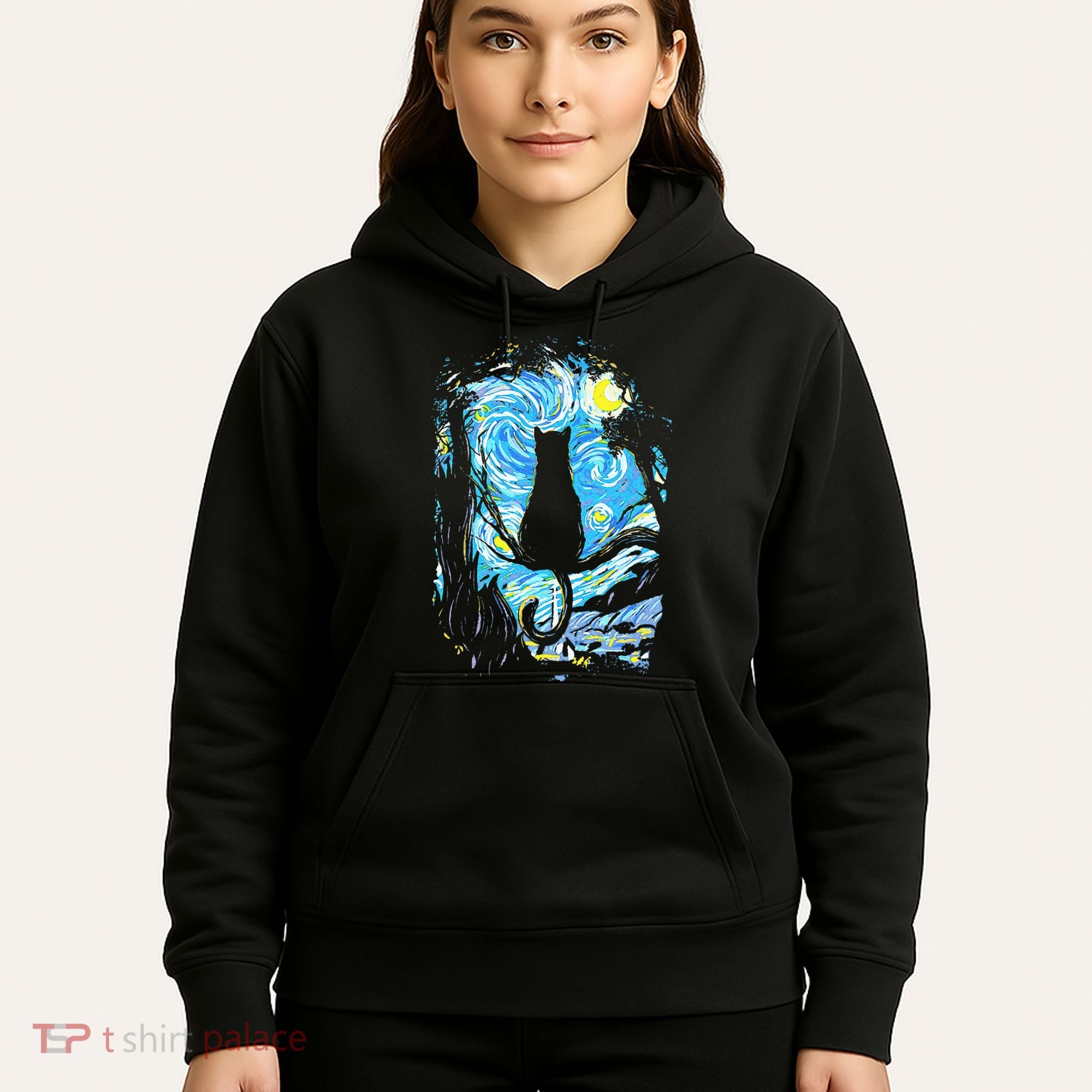 Starry Night Cat Van Gogh Cat Hoodie