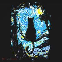 Starry Night Cat Van Gogh Cat Apron thumb 3
