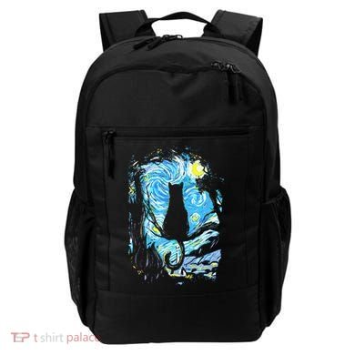 Starry Night Cat Van Gogh Cat Backpack