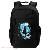 Starry Night Cat Van Gogh Cat Backpack thumb 0
