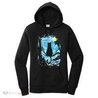 Starry Night Cat Van Gogh Cat Women's Hoodie thumb 0