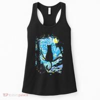 Starry Night Cat Van Gogh Cat Women's Tank Top thumb 0