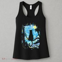 Starry Night Cat Van Gogh Cat Women's Tank Top thumb 3