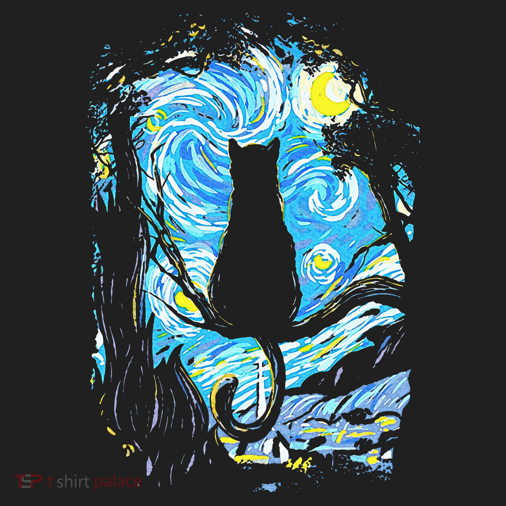 Starry Night Cat Van Gogh Cat Hat