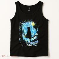 Starry Night Cat Van Gogh Cat Tank Top thumb 2