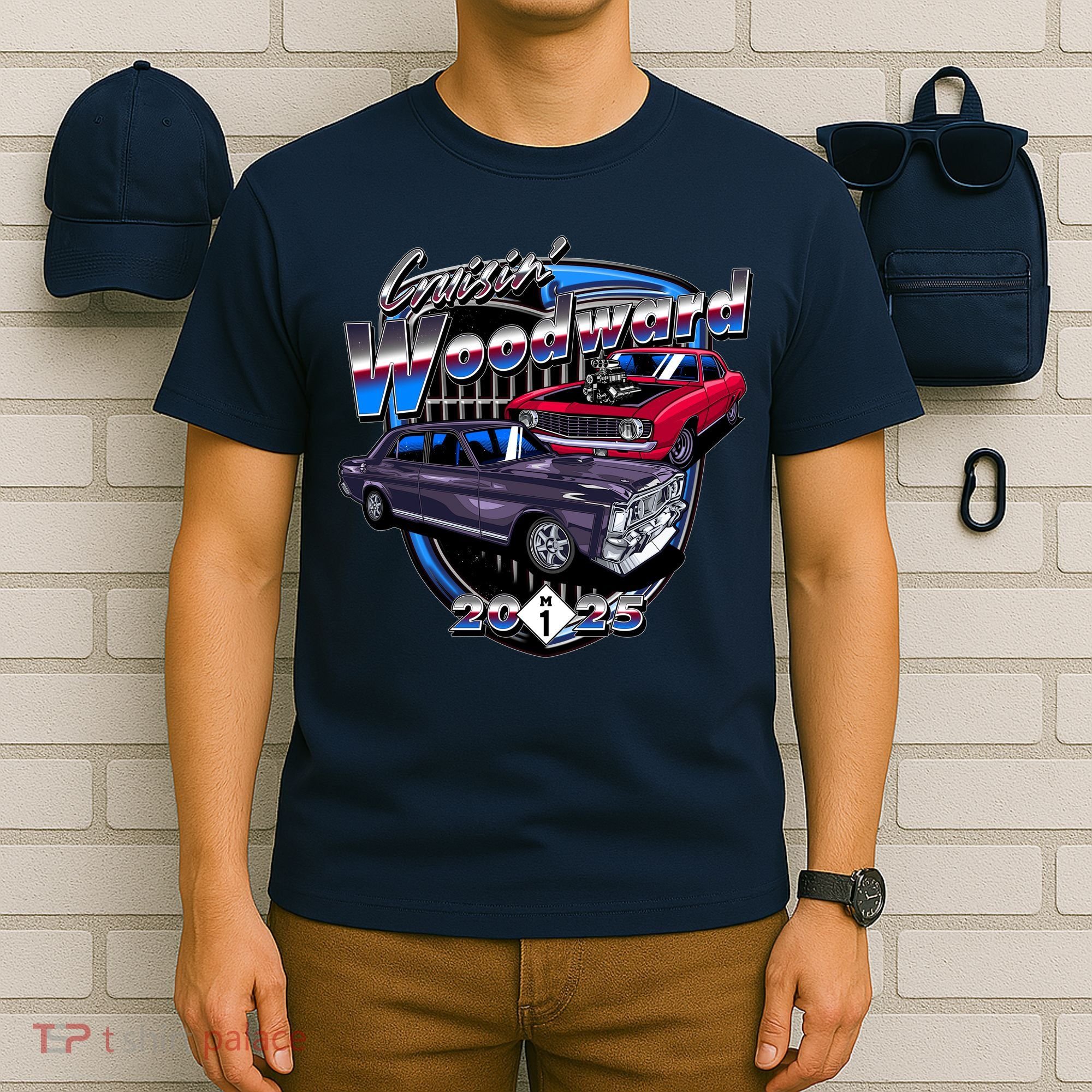 Summer Nights Cruising Woodward 2025 T-Shirt