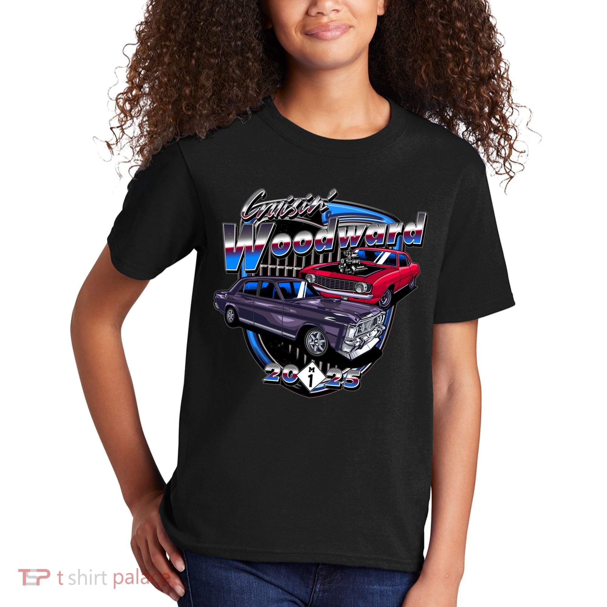Summer Nights Cruising Woodward 2025 Kids T-Shirt