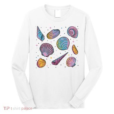 Seashells Nature Colorful Long Sleeve Shirt