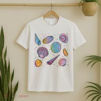 Seashells Nature Colorful T-Shirt thumb 2