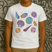 Seashells Nature Colorful T-Shirt thumb 3
