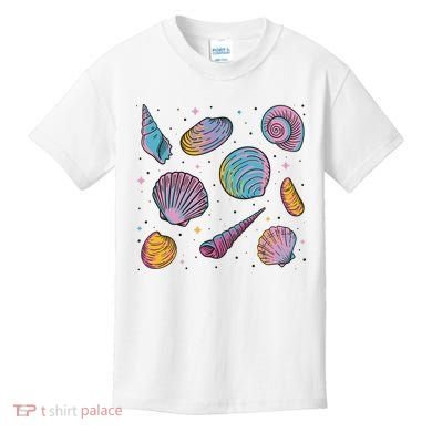Seashells Nature Colorful Kids T-Shirt
