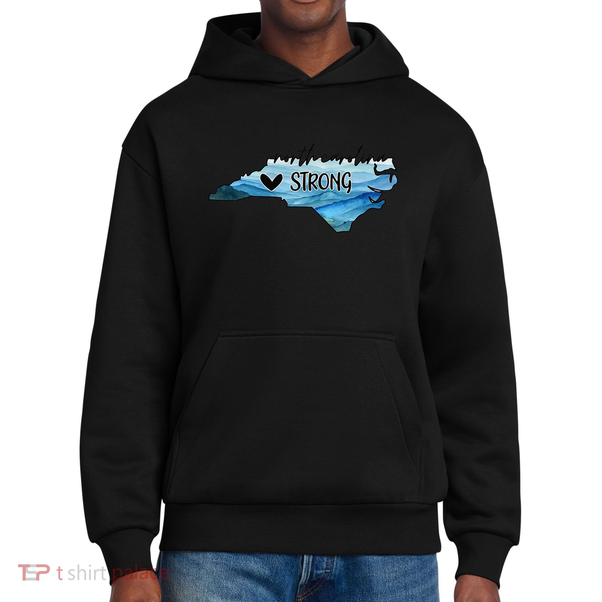 Support North Carolina Stay Western Strong Nc State Gift District V.I.T. Heavyweight Hoodie