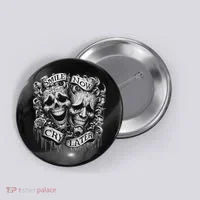 Smile Now Cry Later Clown Chicano Ar Gothic Cholo Button thumb 0