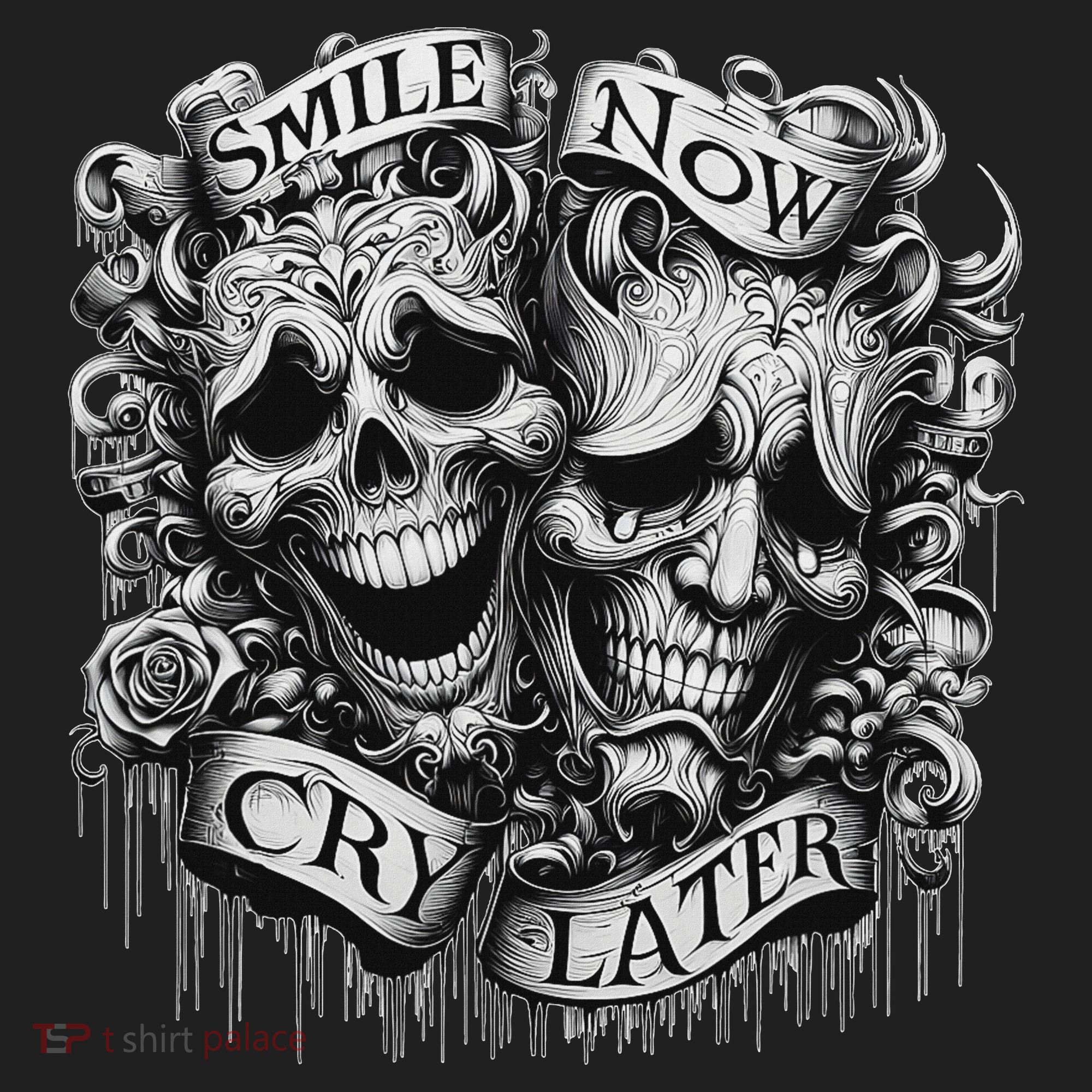 Smile Now Cry Later Clown Chicano Ar Gothic Cholo Beanie