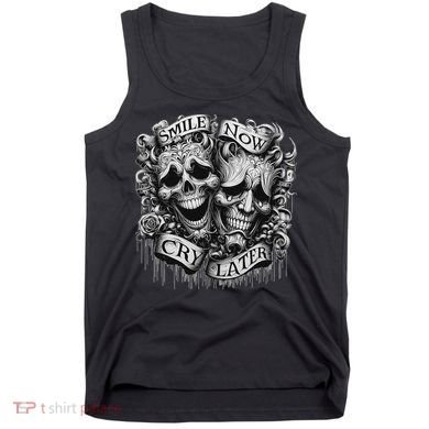 Smile Now Cry Later Clown Chicano Ar Gothic Cholo Tank Top