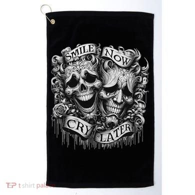Smile Now Cry Later Clown Chicano Ar Gothic Cholo Golf Towel