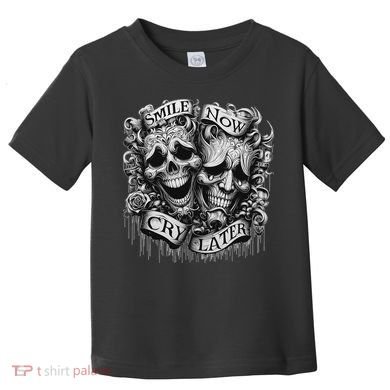 Smile Now Cry Later Clown Chicano Ar Gothic Cholo Toddler T-Shirt