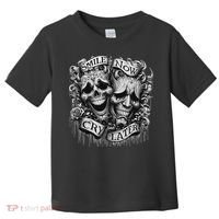 Smile Now Cry Later Clown Chicano Ar Gothic Cholo Toddler T-Shirt thumb 0