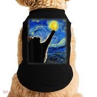 Starry Night Cat, Van Gogh Cat, Cat Lover, Cat Mom, Cat Dad Doggie Tank thumb 0