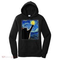 Starry Night Cat, Van Gogh Cat, Cat Lover, Cat Mom, Cat Dad Women's Hoodie thumb 0