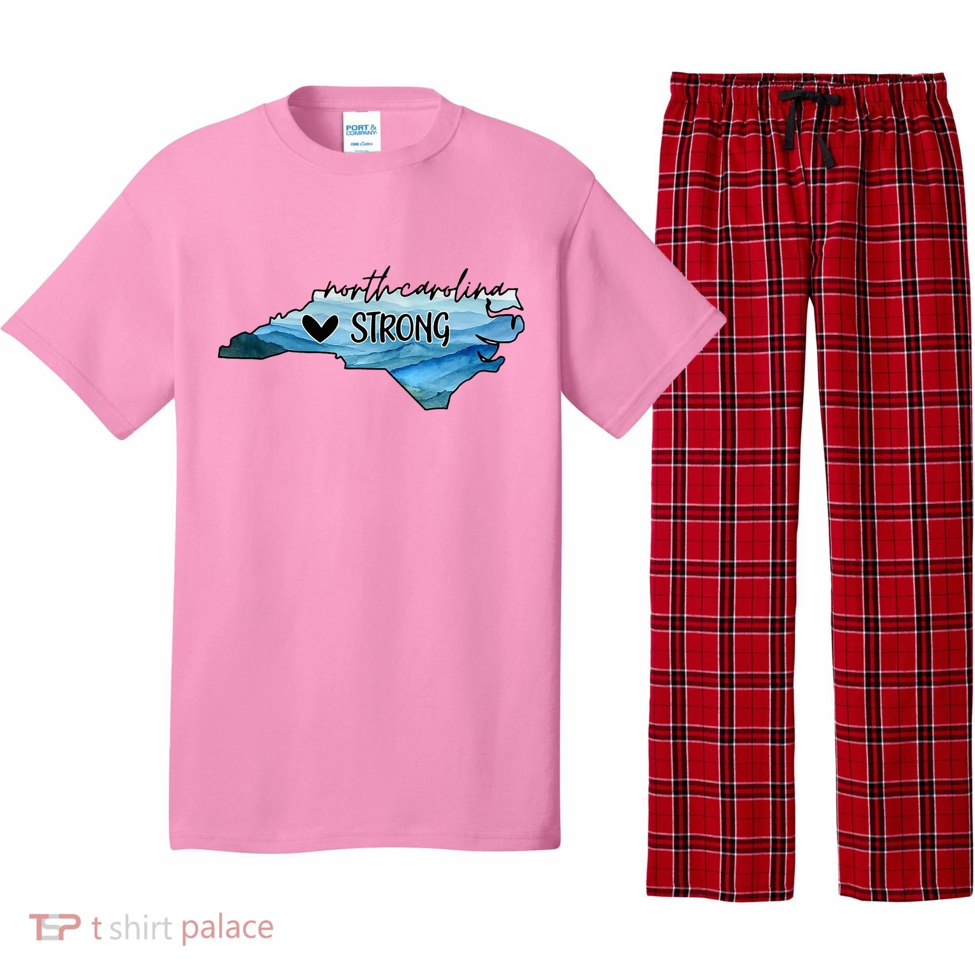 Support North Carolina Stay Western Strong Nc State Pajama Set