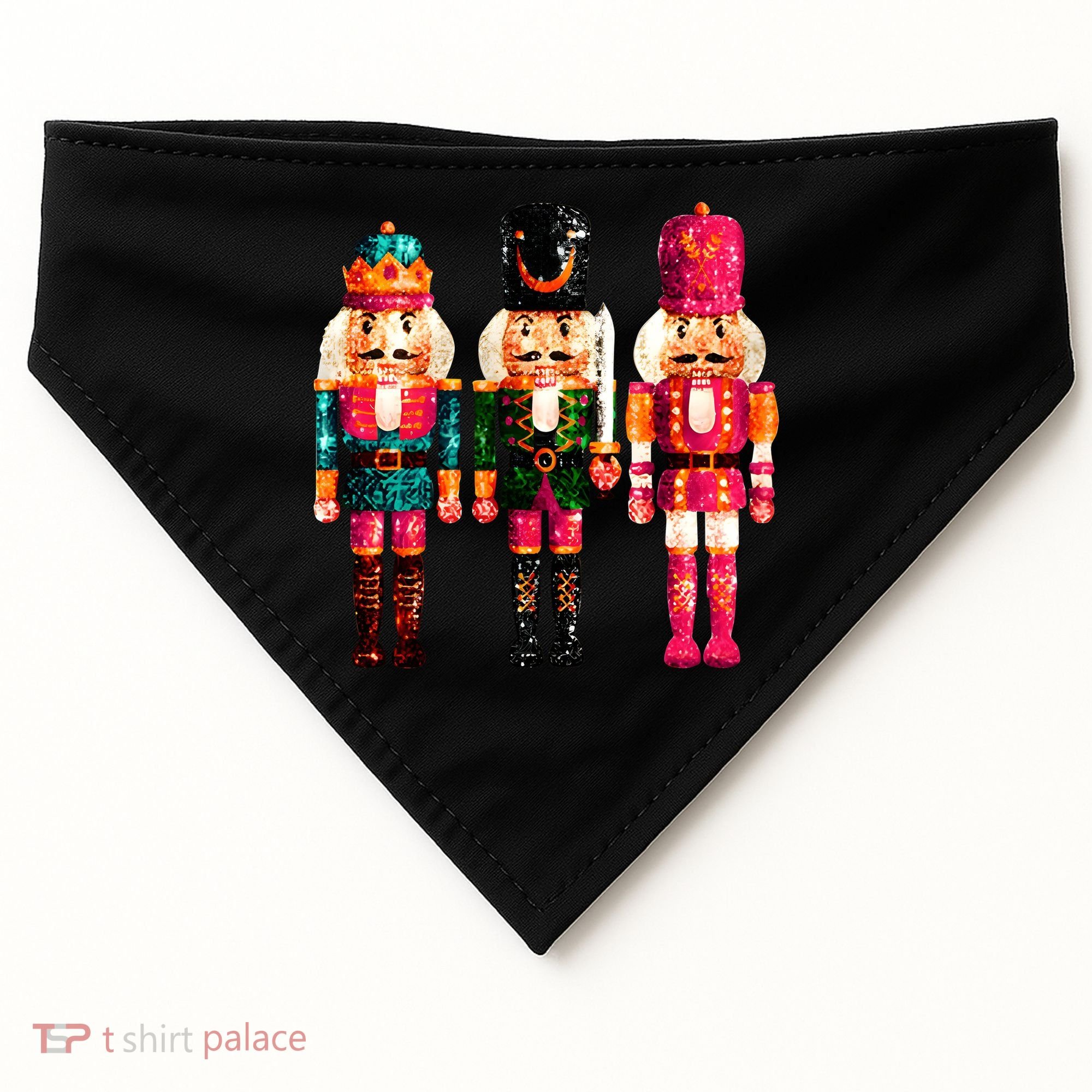 Sequin Nutcracker Christmas Xmas USA-Made Doggie Bandana