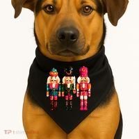 Sequin Nutcracker Christmas Xmas USA-Made Doggie Bandana thumb 1