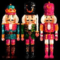 Sequin Nutcracker Christmas Xmas USA-Made Doggie Bandana thumb 2