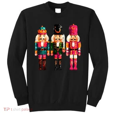 Sequin Nutcracker Christmas Xmas Sweatshirt