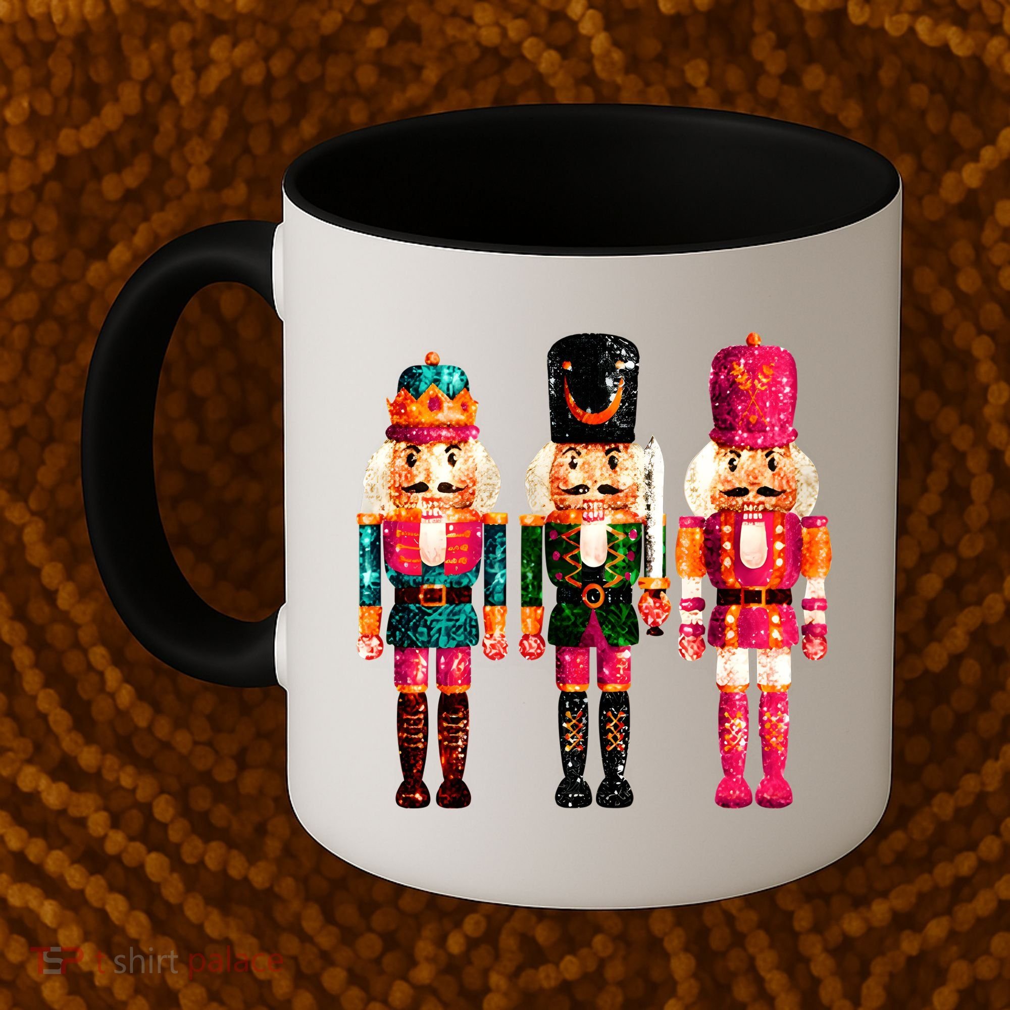Sequin Nutcracker Christmas Xmas Coffee Mug