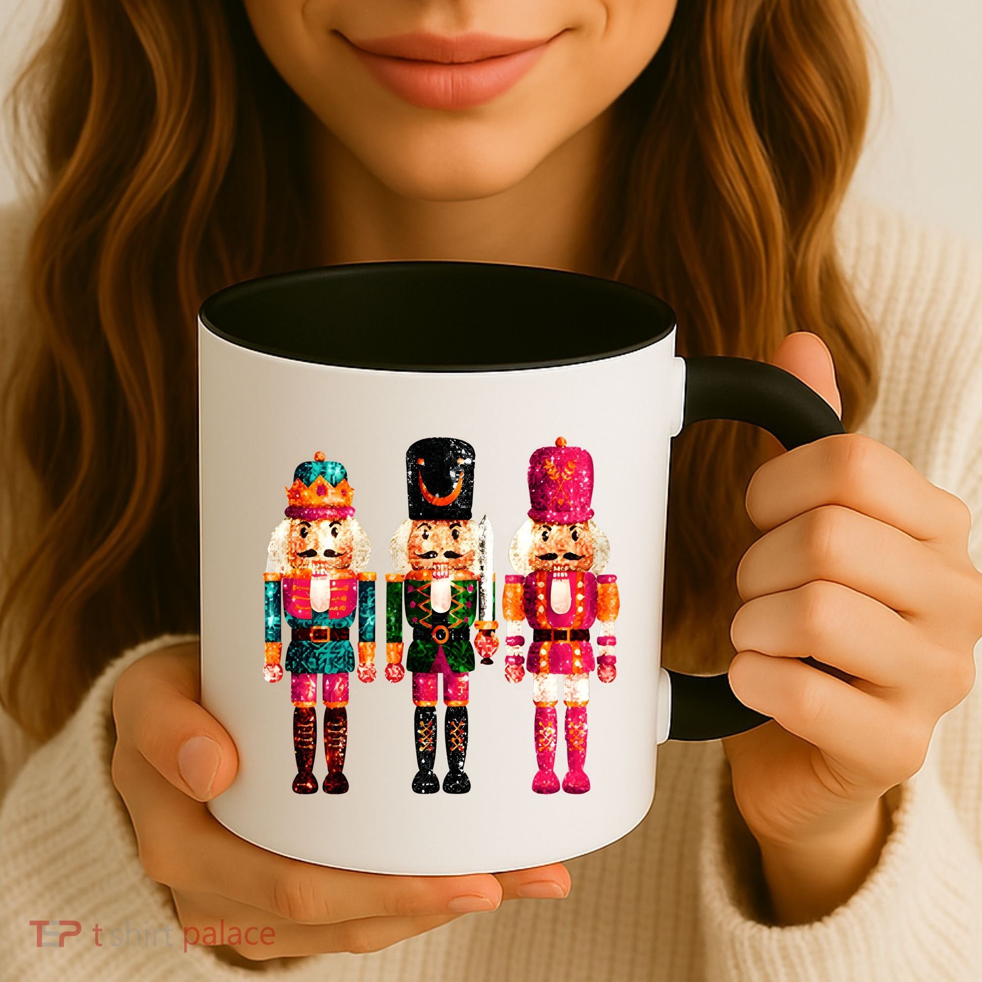 Sequin Nutcracker Christmas Xmas Coffee Mug