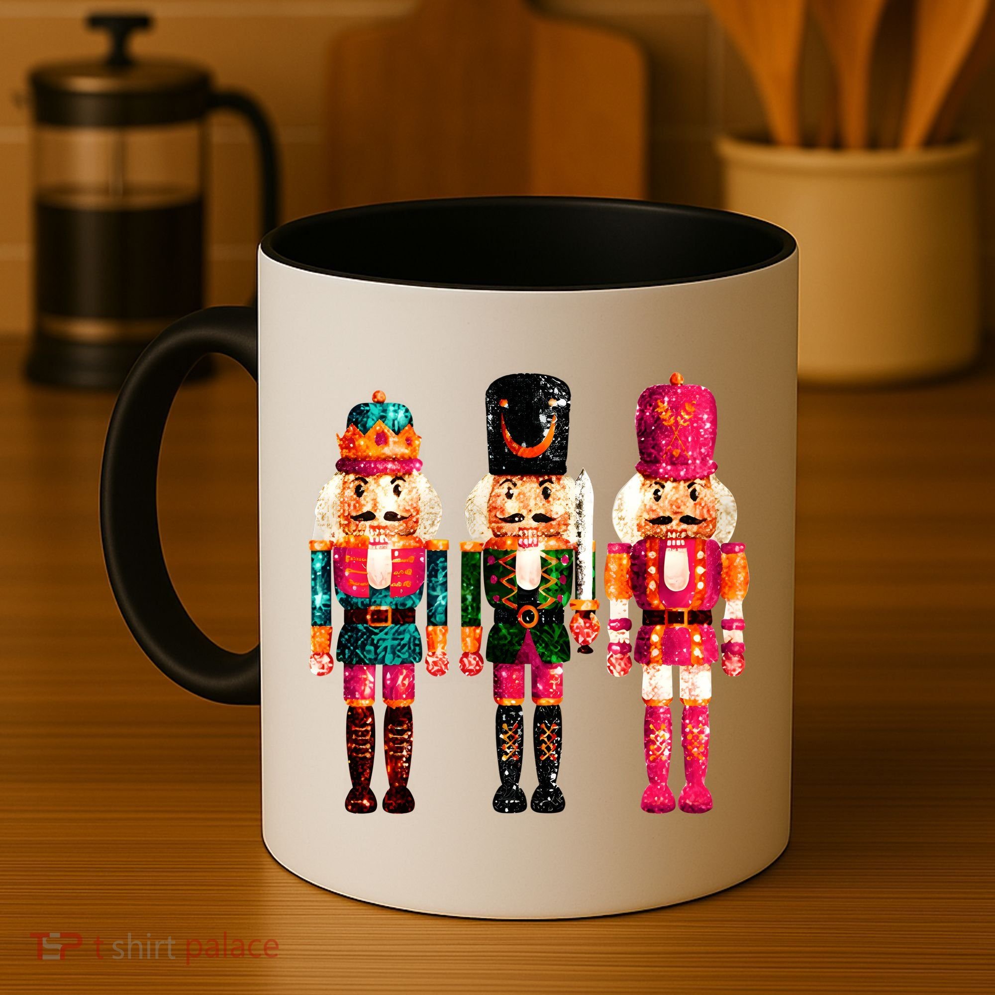 Sequin Nutcracker Christmas Xmas Coffee Mug
