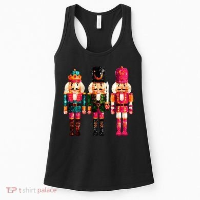 Sequin Nutcracker Christmas Xmas Women's Tank Top