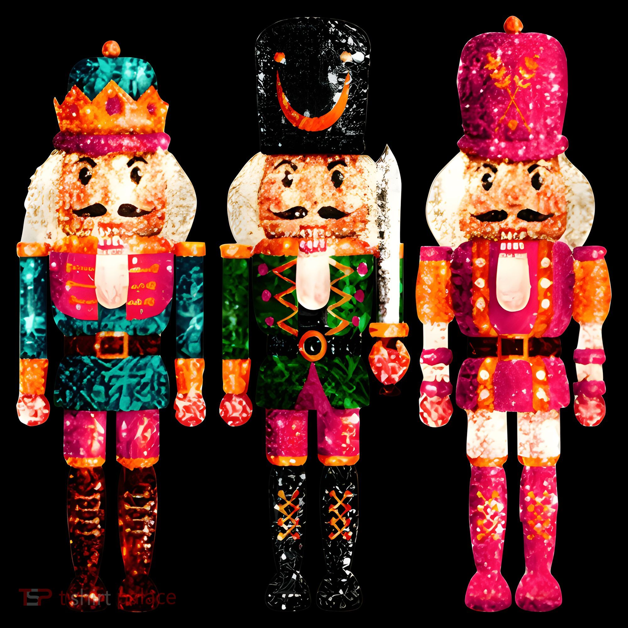 Sequin Nutcracker Christmas Xmas Tank Top